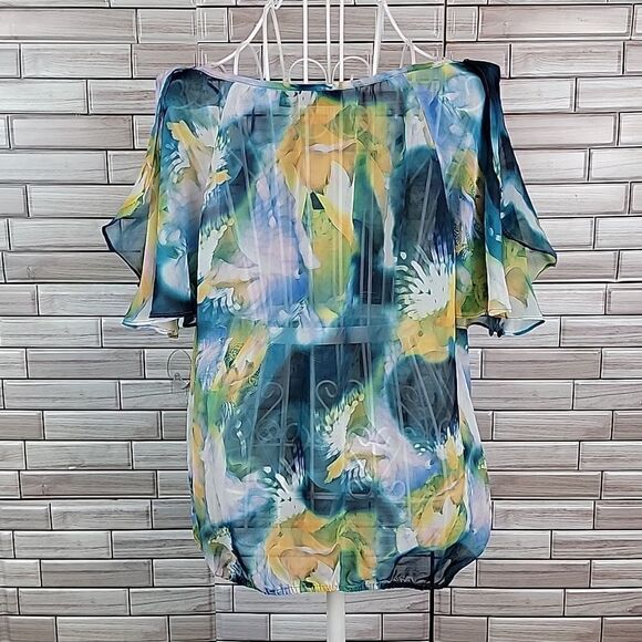 a.n.a watercolor print blouse  Size L - Picture 7 of 11